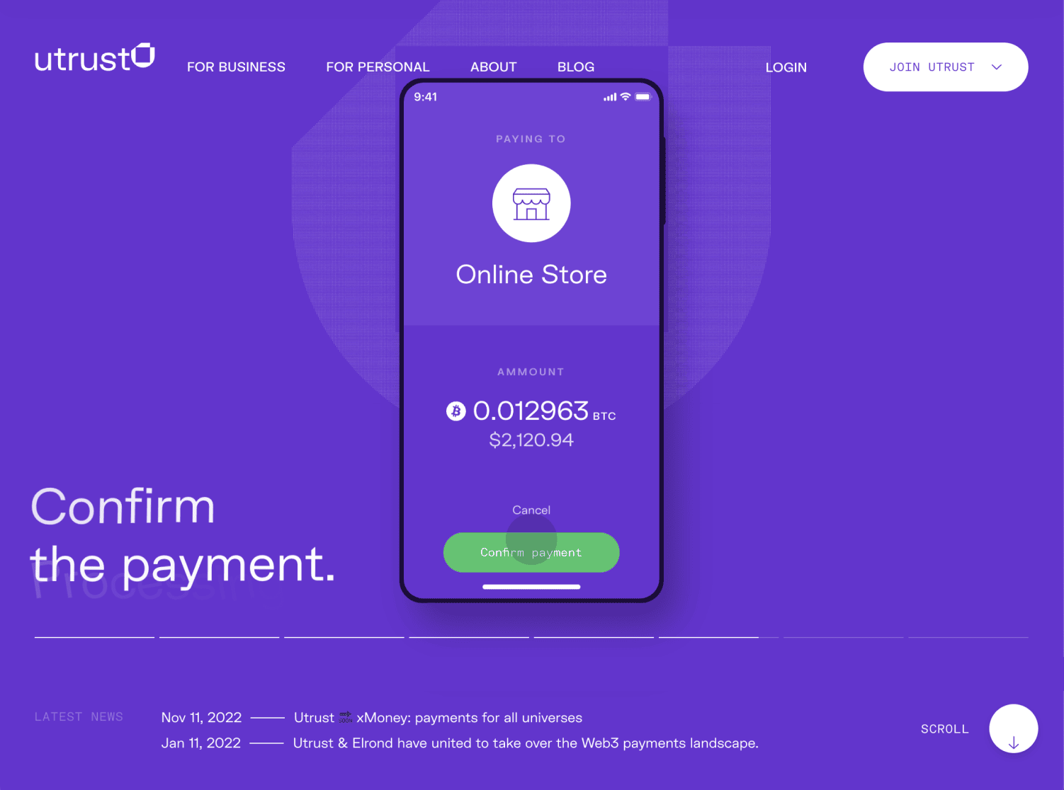 utrust-homepage-online-store