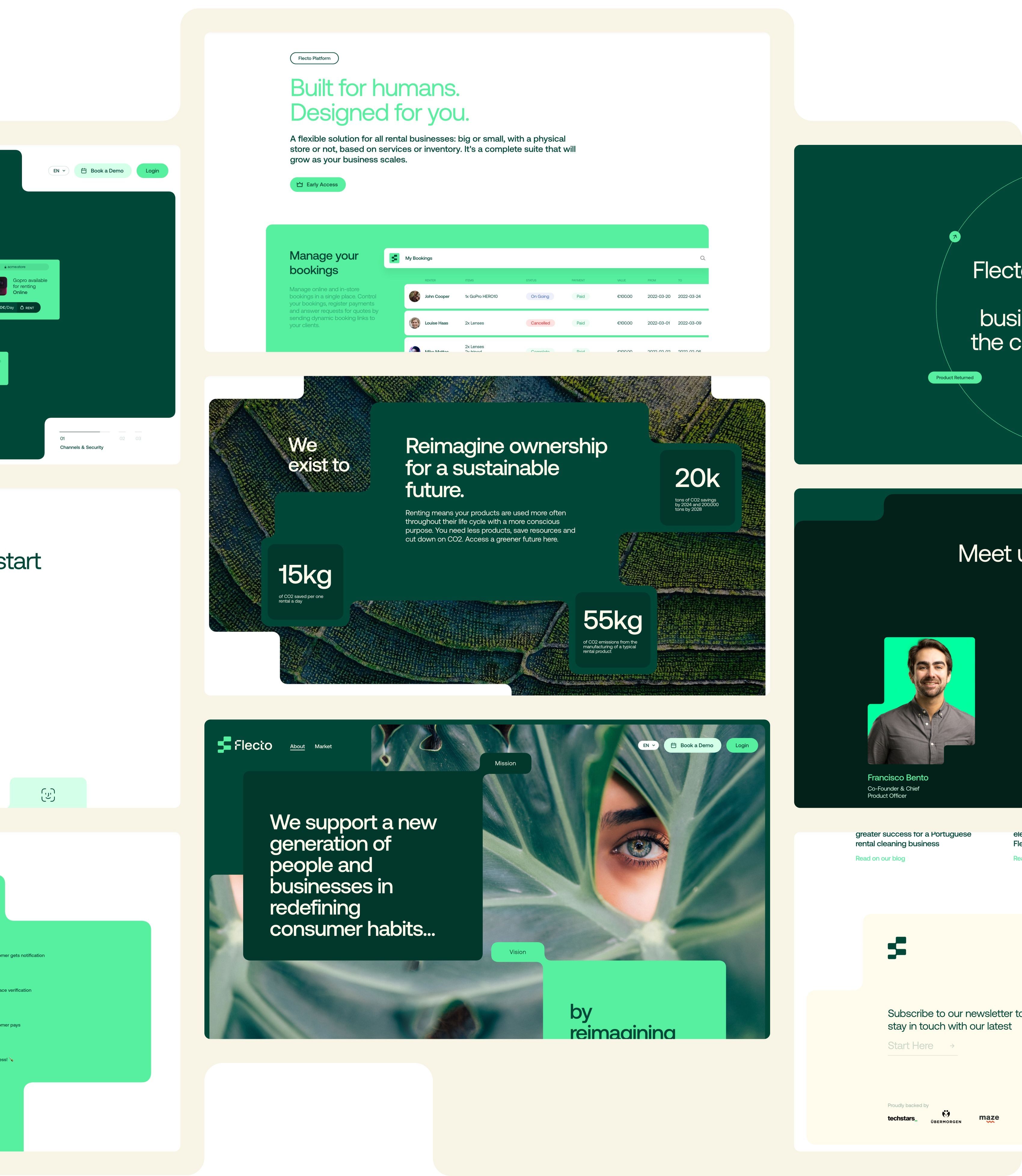 Flecto website screens